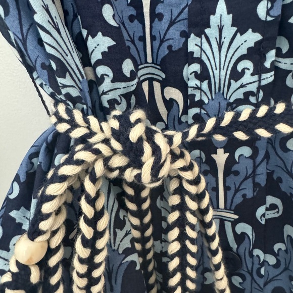 Zara blue boho dress with waste tie size xs - Picture 3 of 4